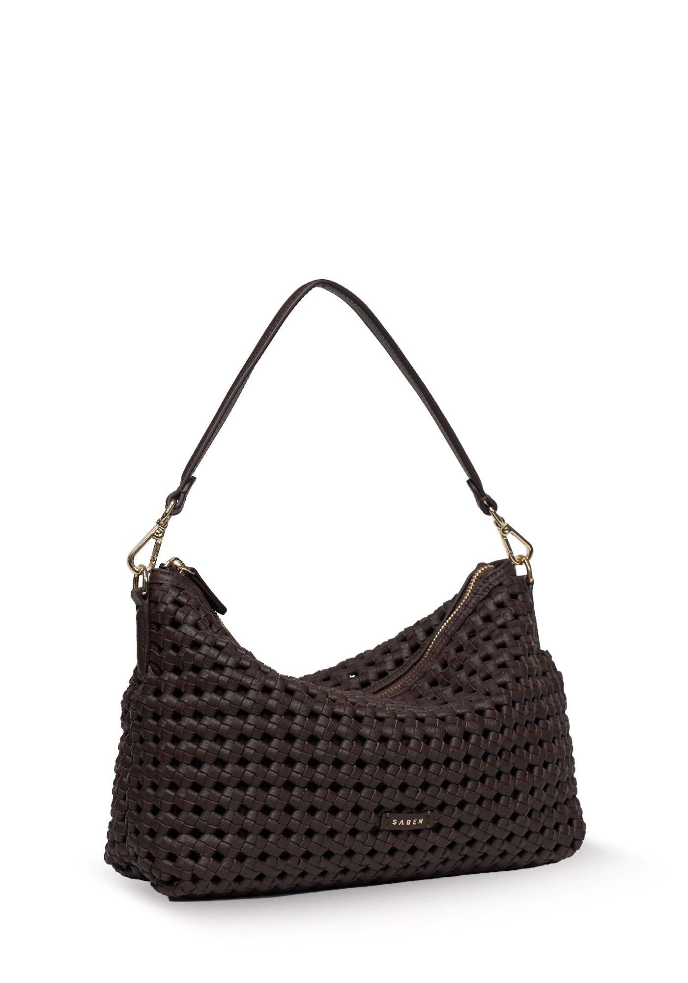 CLAUDIA SHOULDER BAG in Cacao Braid by Saben