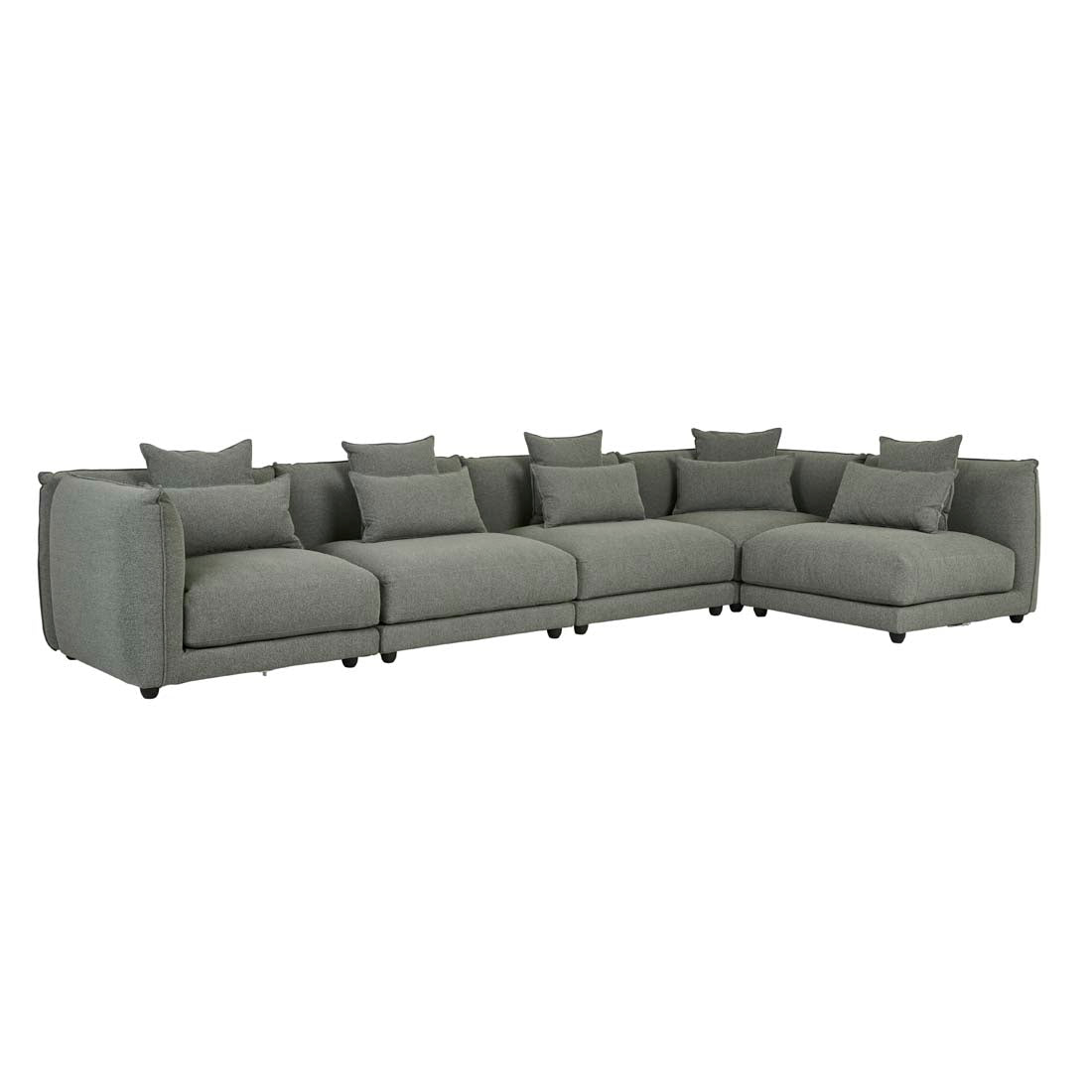 FELIX CREST 1 SEATER LEFT CORNER SOFA in Olive Leaf by GlobeWest at Darling & Domain