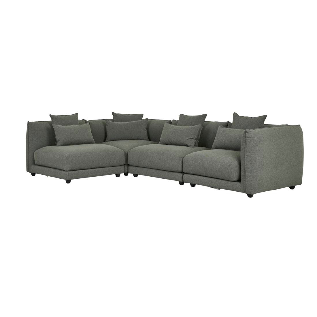 FELIX CREST 1 SEATER RIGHT CORNER SOFA in Olive Leaf by GlobeWest at Darling & Domain