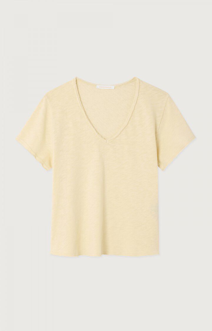 SONOMA SHORT SLEEVE V NECK TEE SON02AG in Vintage Vanilla by American Vintage
