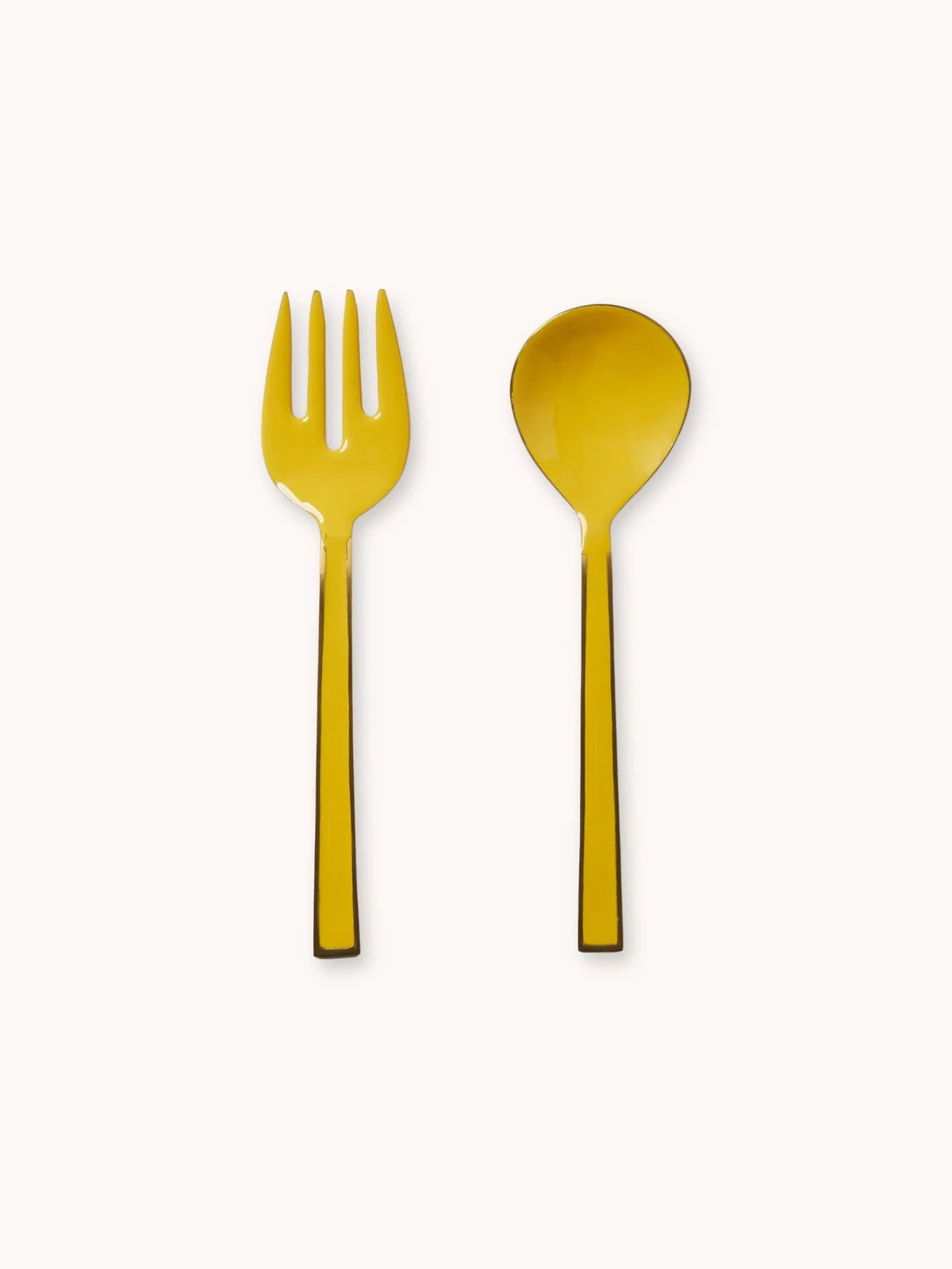 ENAMEL SALAD SERVERS in Sunny by Bonnie and Neil