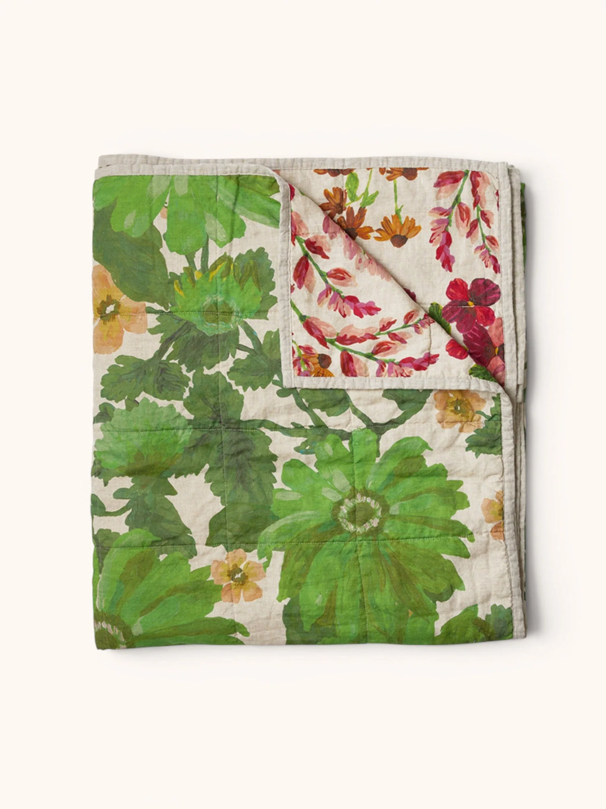 MARIGOLD LEAF QUILTED THROW in Lupin Multi from Bonnie and Neil