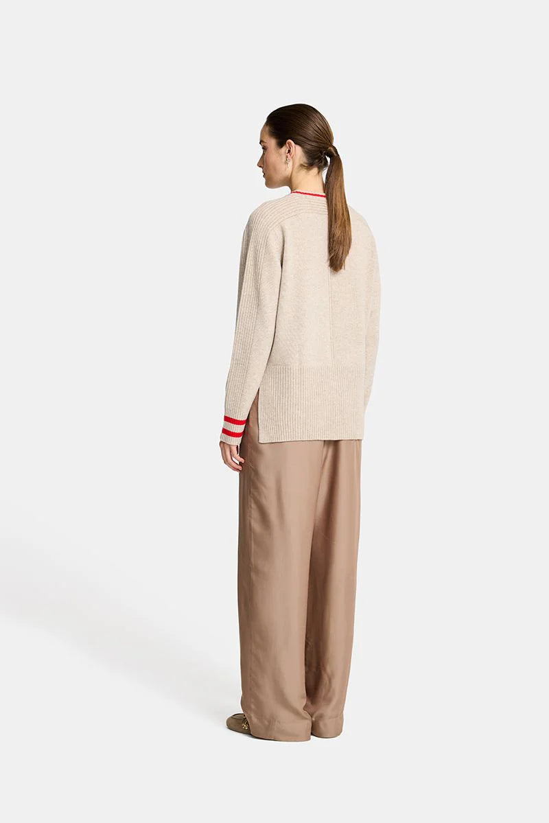 TINA KNIT in Natural and Rouge by Arlington Milne