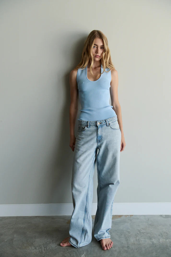 TROPEA TOP in Baby Blue by Mael Brand