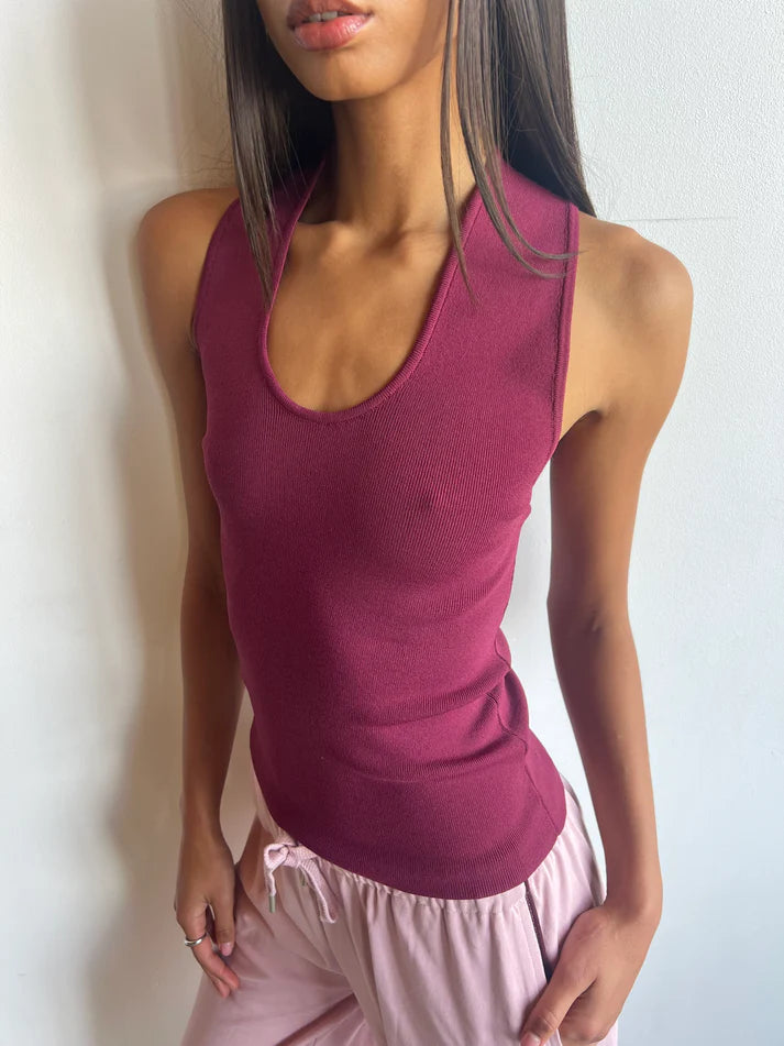 TROPEA TOP in Berry by Mael Brand