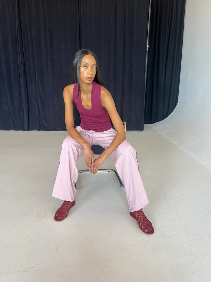 TROPEA TOP in Berry by Mael Brand