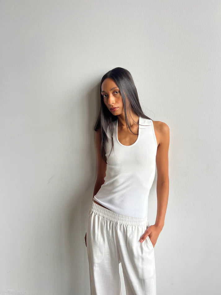TROPEA TOP in Rice White by Mael Brand