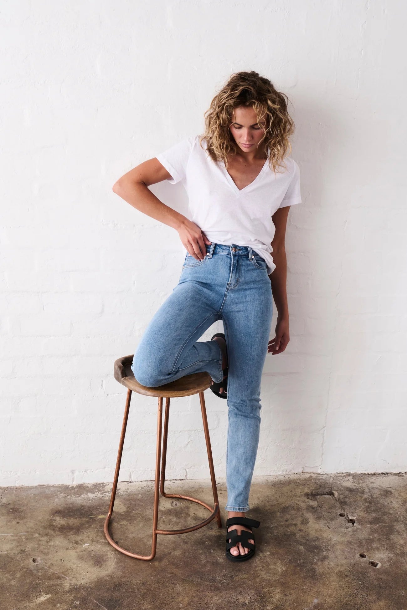 VACAY JEAN | Long 70s Blue - Darling & Domain