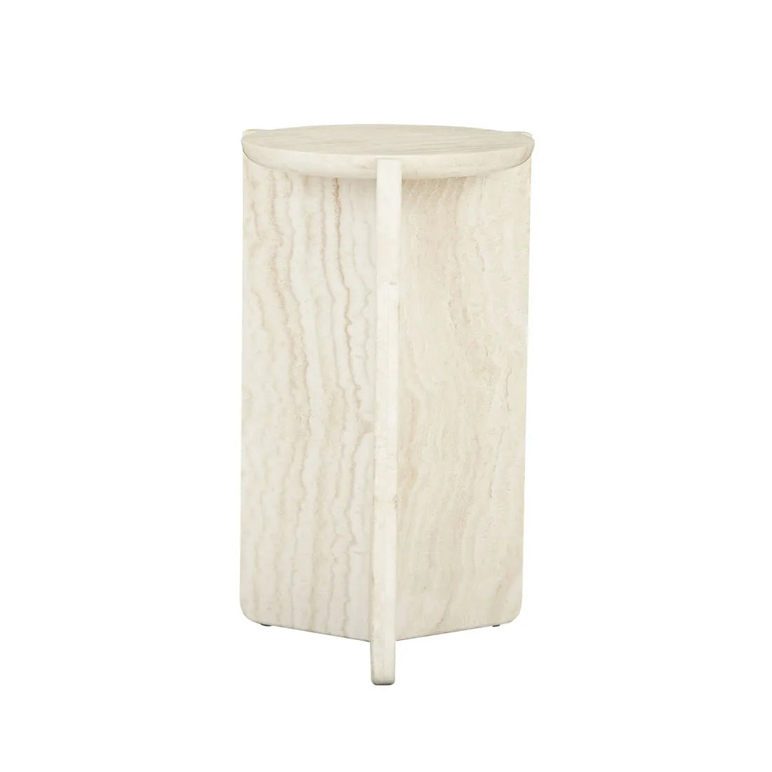 VENUS REVOLVE SIDE TABLE in Natural Travertine by GlobeWest at Darling & Domain