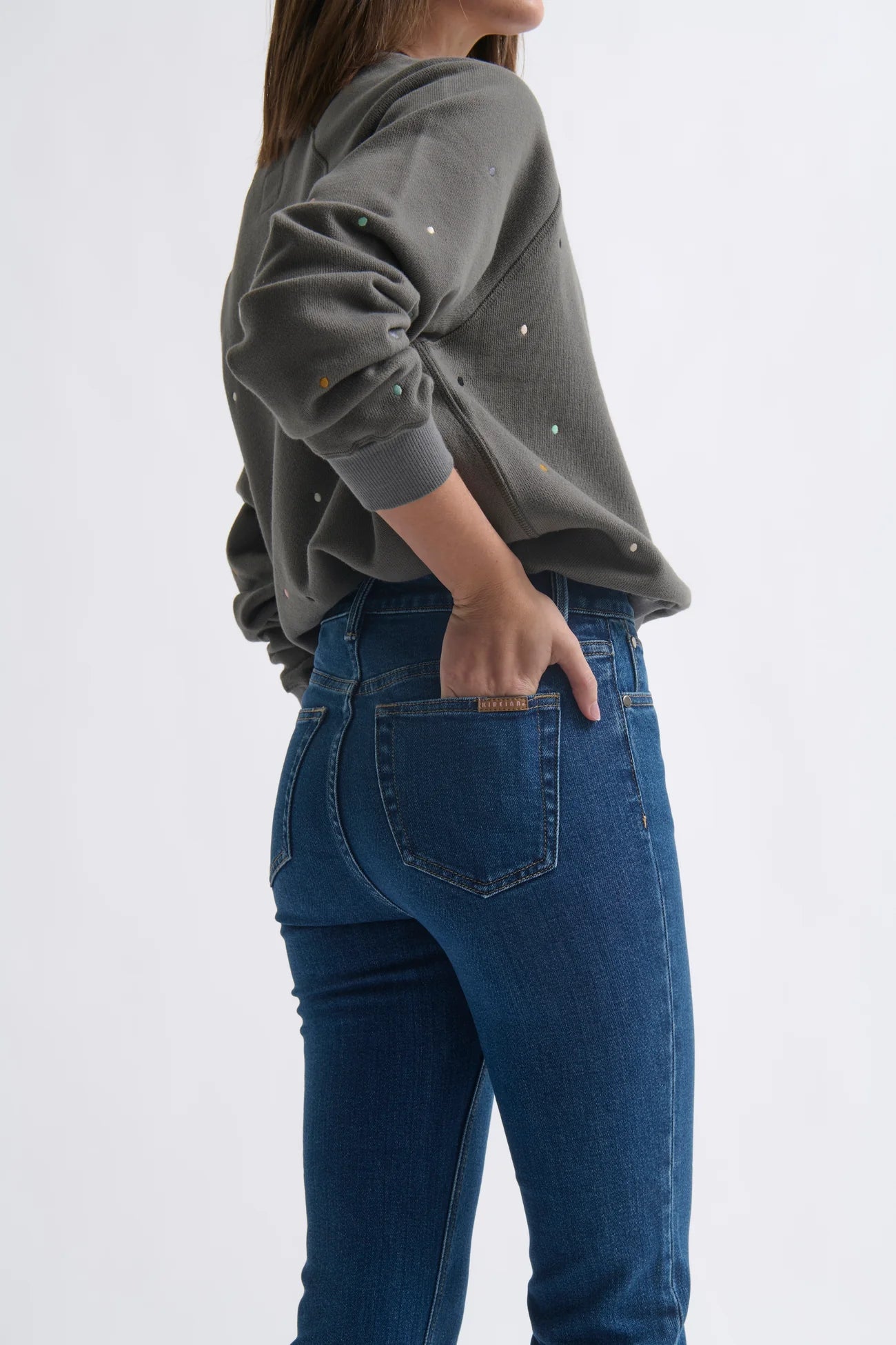 VACAY JEAN HEMMED in Brentwood Blue by Kireina