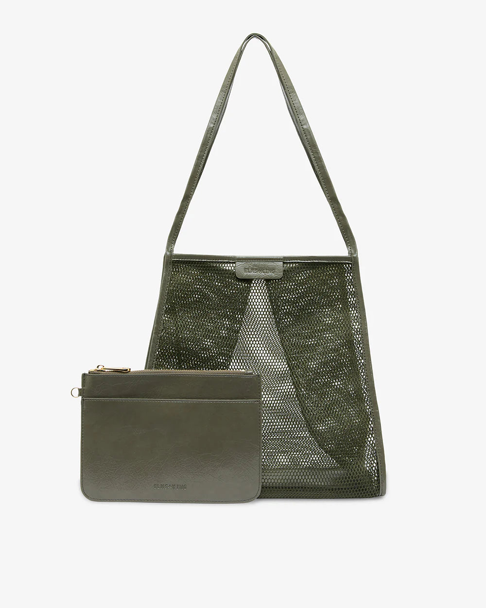 ZANZIBAR BAG in Kahki Mesh by Elms and King