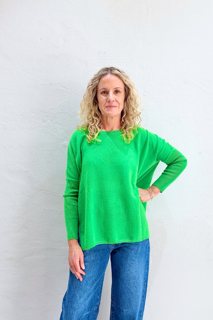 ASTRID CASHMERE KNIT TOP | Jungle - Darling & Domain