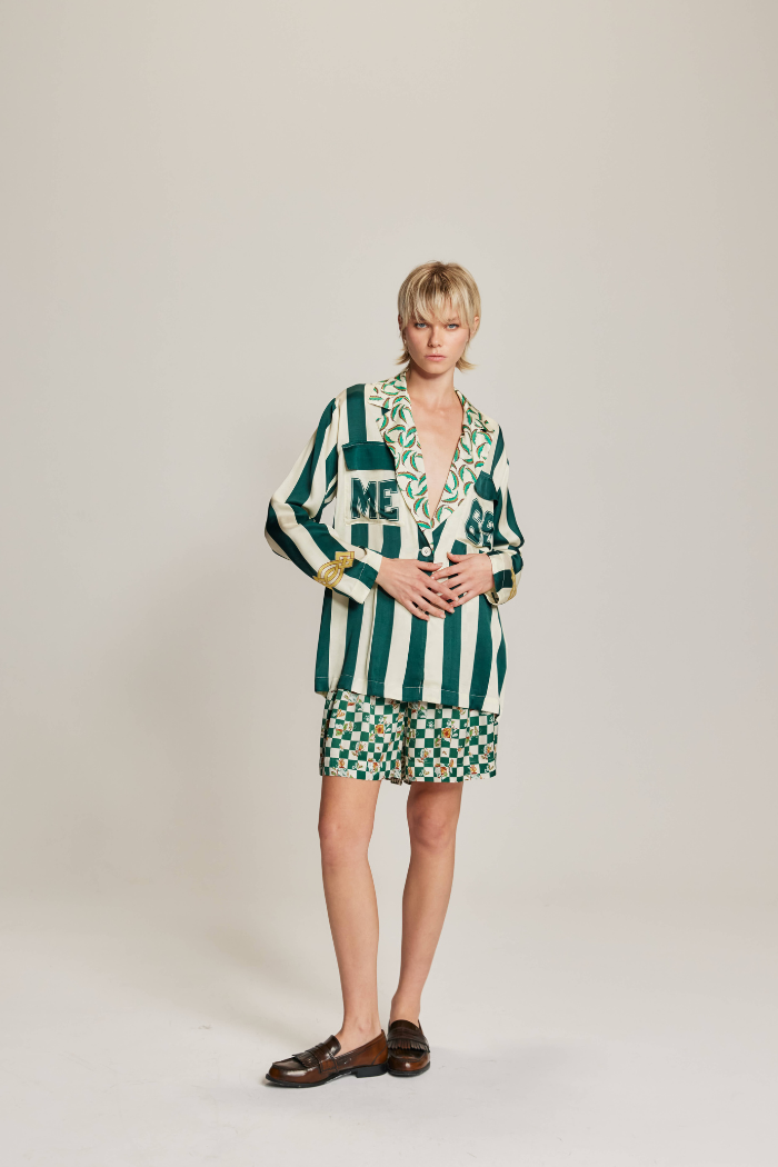 AUDREY COLLAR JACKET in Sporty Jade by ME369