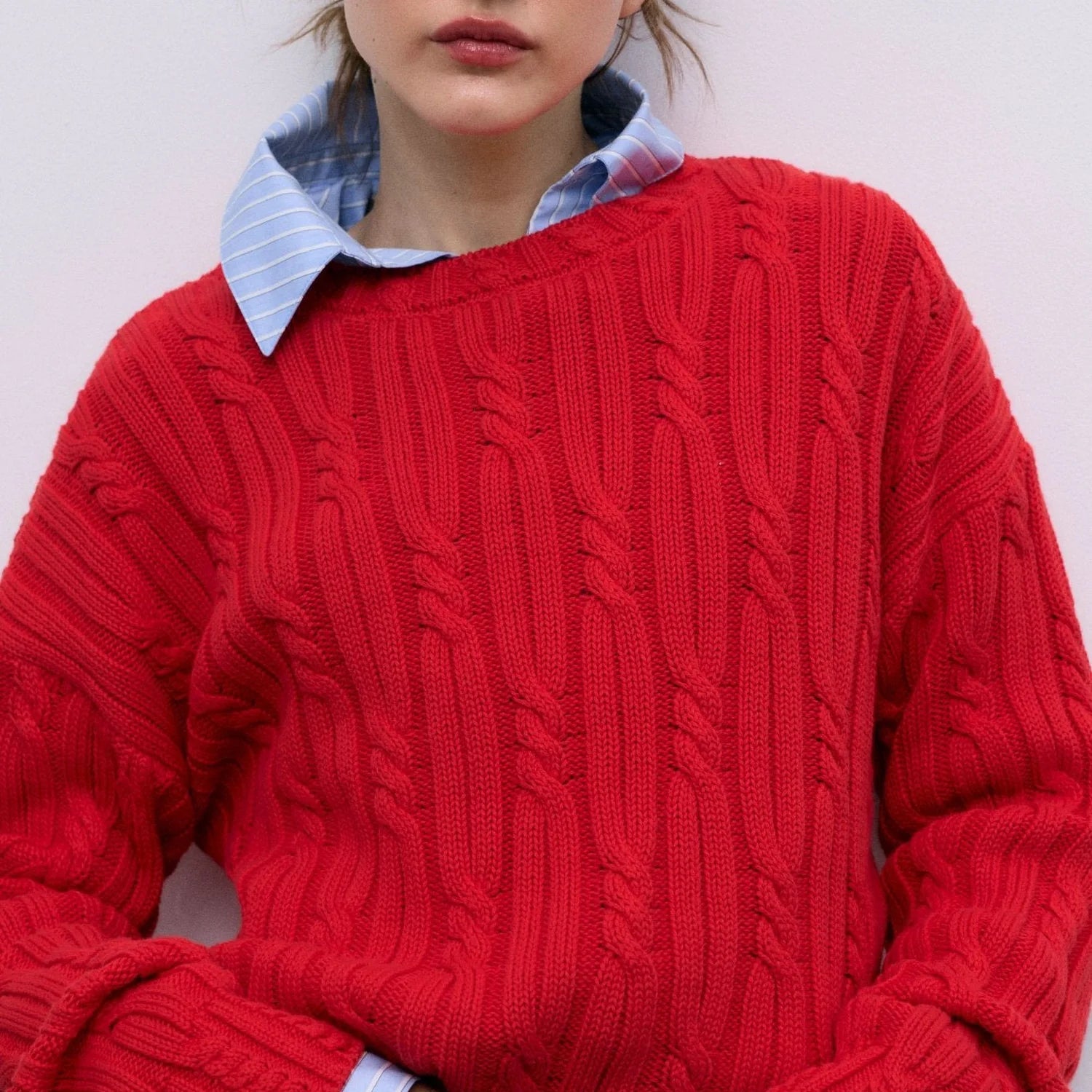 BLUEBELL JUMPER in Tulip Red by The New Society