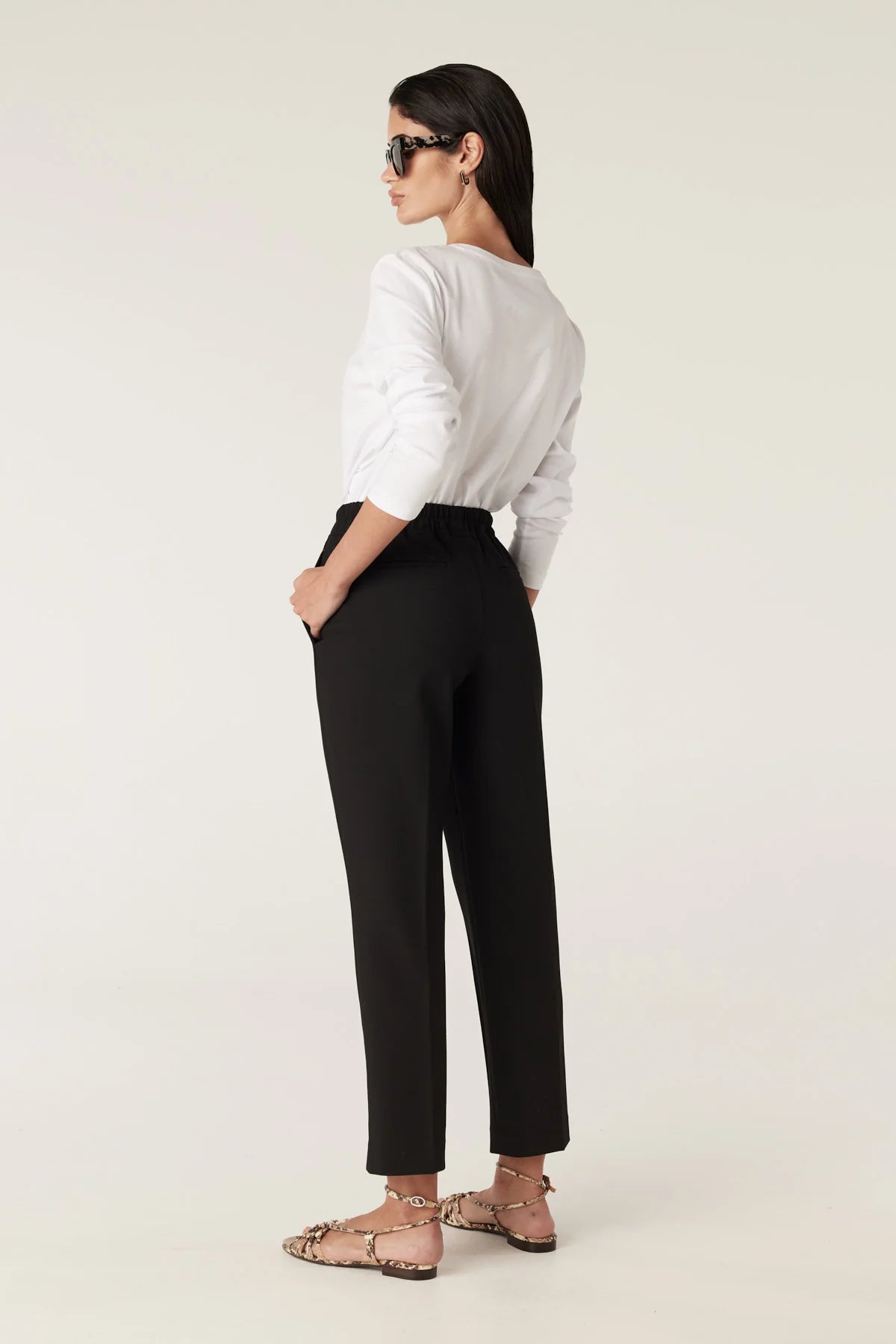 PIMA LONG SLEEVE TOP | White - Darling & Domain