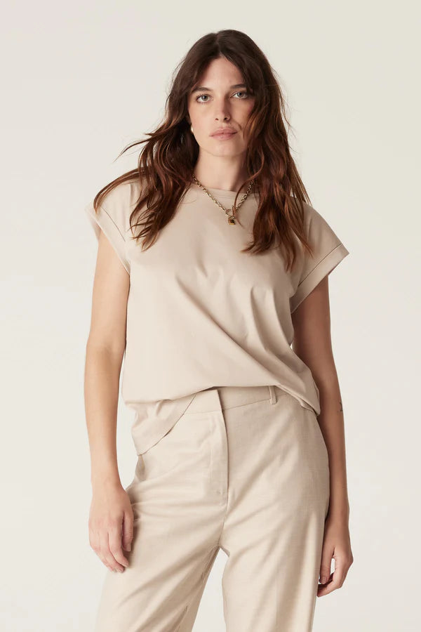 PIMA TEE | Stone - Darling & Domain