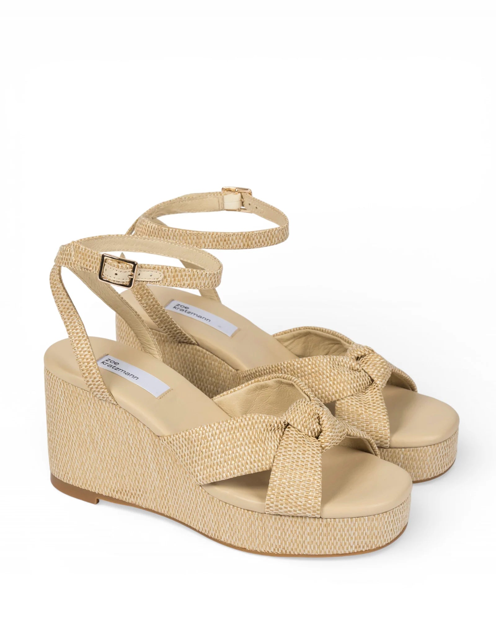 INCLINATION WEDGE in Salt Raffia from Zoe Kratzmann