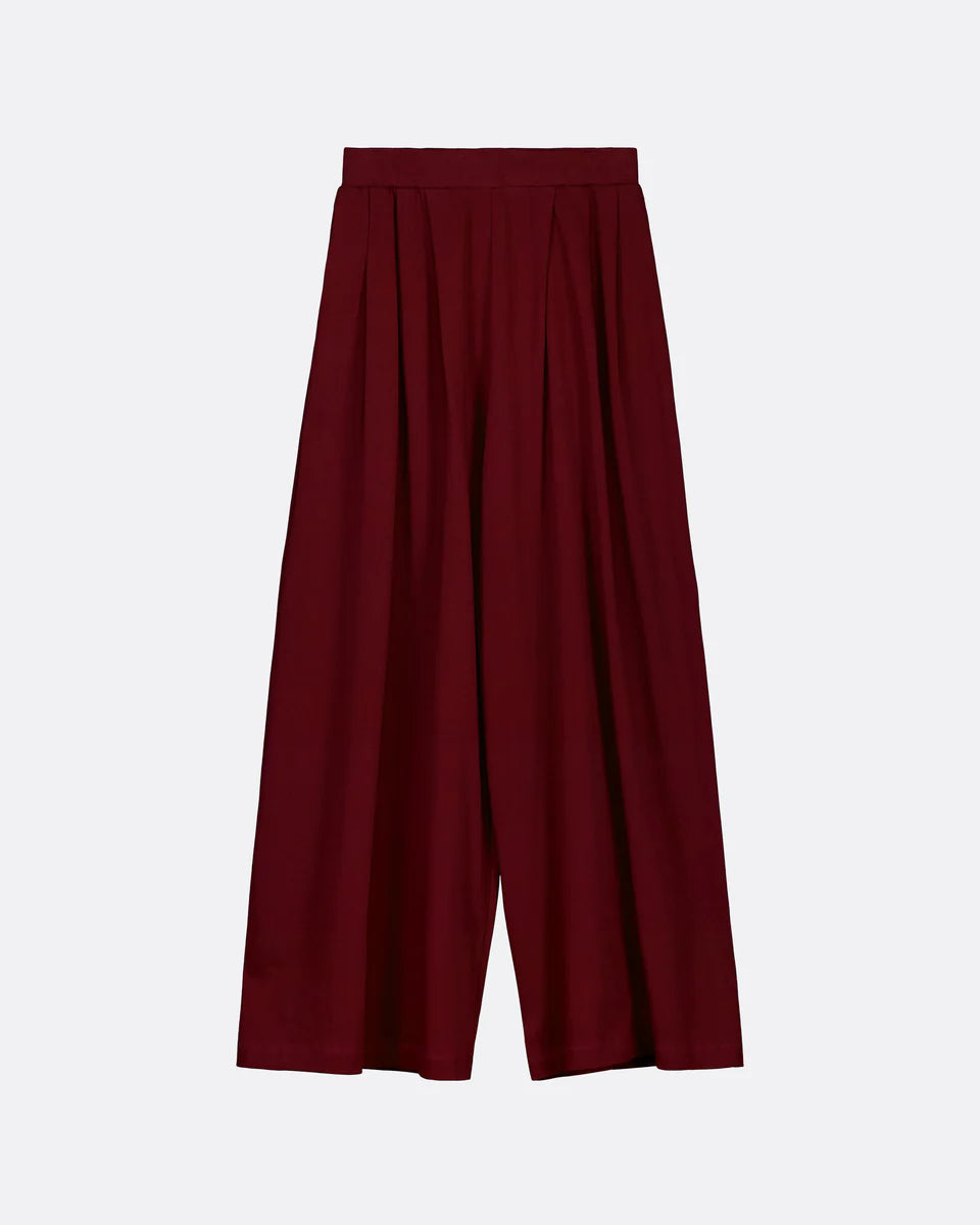 DRAPE PANT in Maroon by Kowtow
