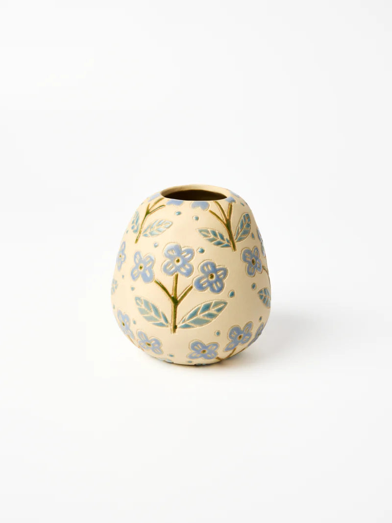 POLLEN VASE in Blue Floret by Jones & Co