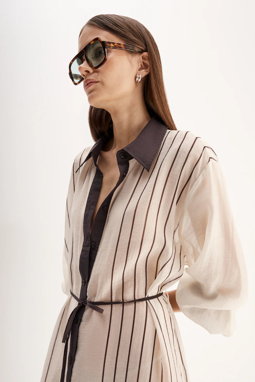 Havana Maxi Dress in Chocolate Strip by Elka Collective