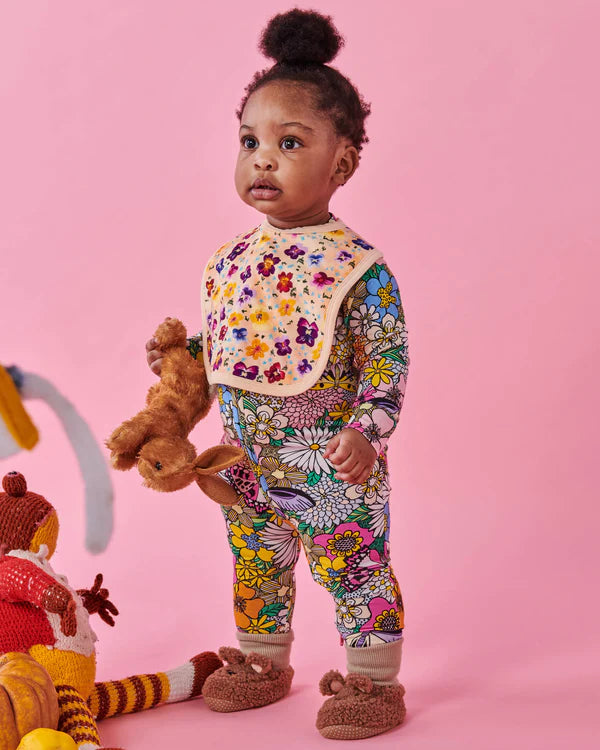 ORGANIC COTTON BIB in Pansy from the amazing range of Kip & Co