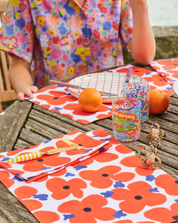 KIP & CO x KEN DONE PLACEMAT 4P SET | Pop Floral - Darling & Domain