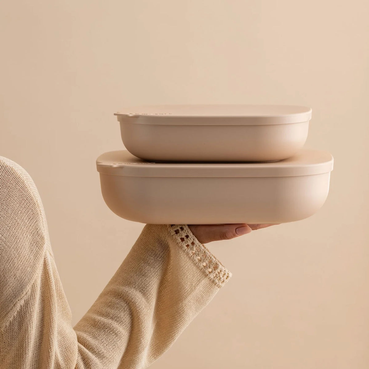 STYLEWARE NESTING TRAY 2-PIECE SET in Biscotti