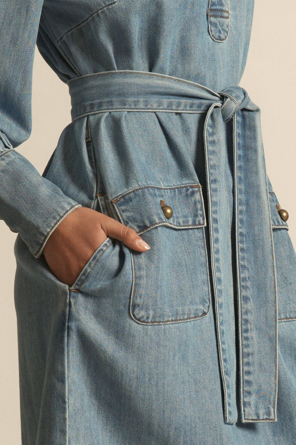 OPAL DRESS in Light Washed Denim from Zoe Kratzmann