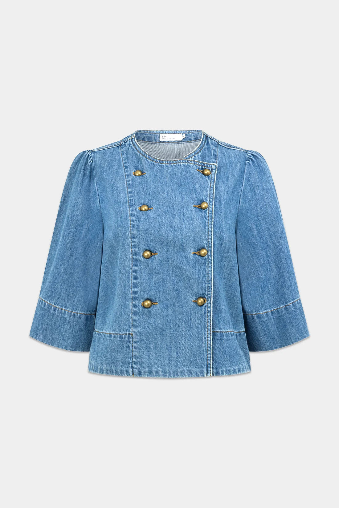 PLUNGE JACKET in Mid Wash Denim from Zoe Kratzmann
