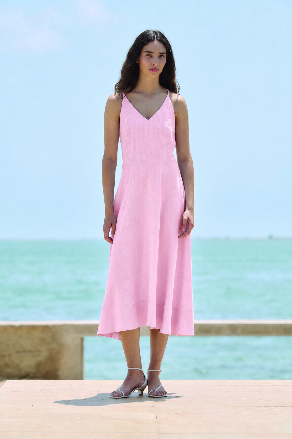 LINEN DRESS in Pink Prett by Sita Murt