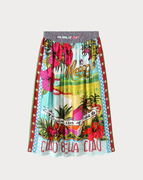 VANESSA PRINTED MIDI SKIRT in Love from Me369 