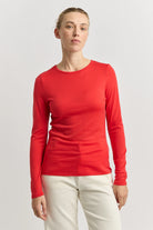 CREW MERINO TEE in Poppy by Toorallie