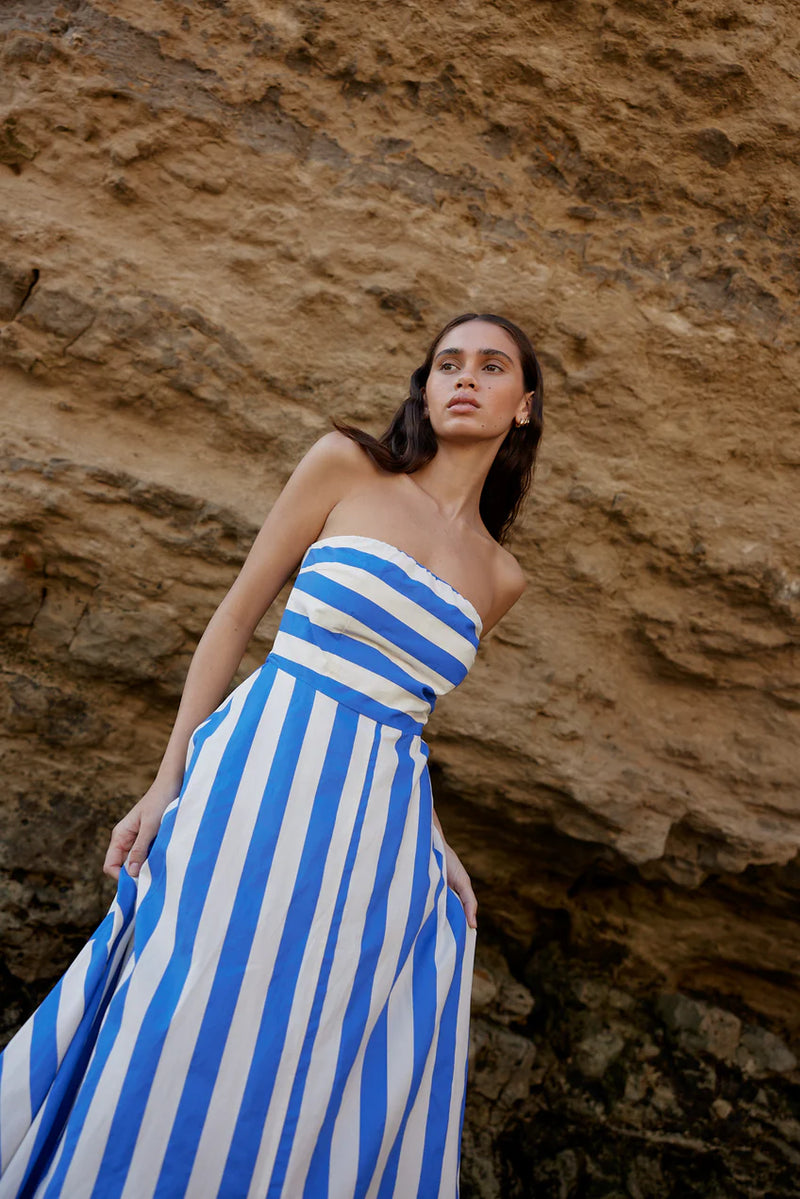 HAZEL DRESS in Pacific Stripe from Aston Studio