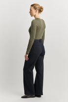 CREW MERINO TEE in Kale by Toorallie
