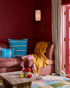 UPHOLSTERY SQUARE LOUNGE CUSHION in Piazza Stripe from the amazing range of Kip & Co products