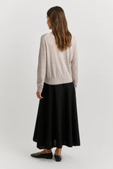 EXTRA FINE KNIT CREW in Light Oat by Toorallie