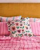 FRILL UPHOLSTERY CUSHION in Pretty Pansy Gold from the amazing range of Kip & Co products