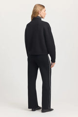 WOOL BOMBER JACKET in Black by Toorallie