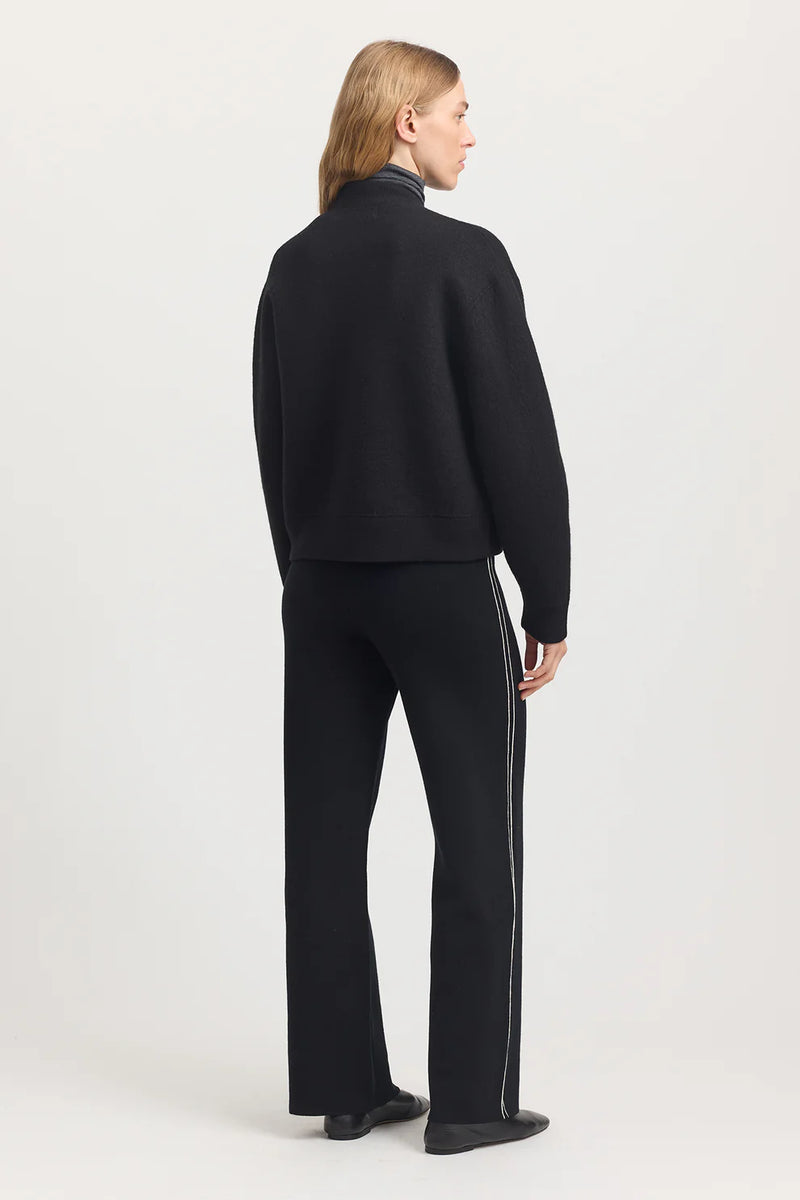 WOOL BOMBER JACKET in Black by Toorallie