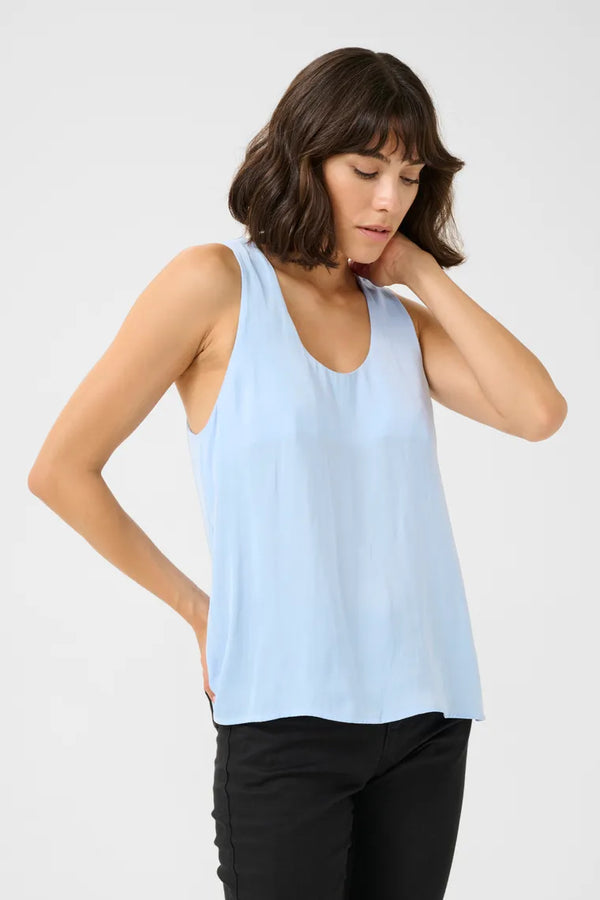 KAALLIE TOP in Soft Chambray by Kaffee