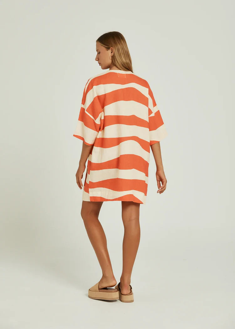 SUMMER TUNIC in Coral Wave by Pippa Ridley