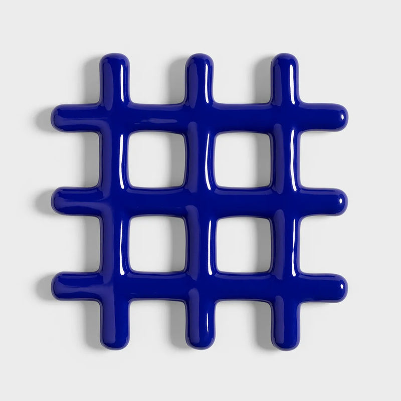TRIVET GRID in Blue by &Klevering the homeware designer