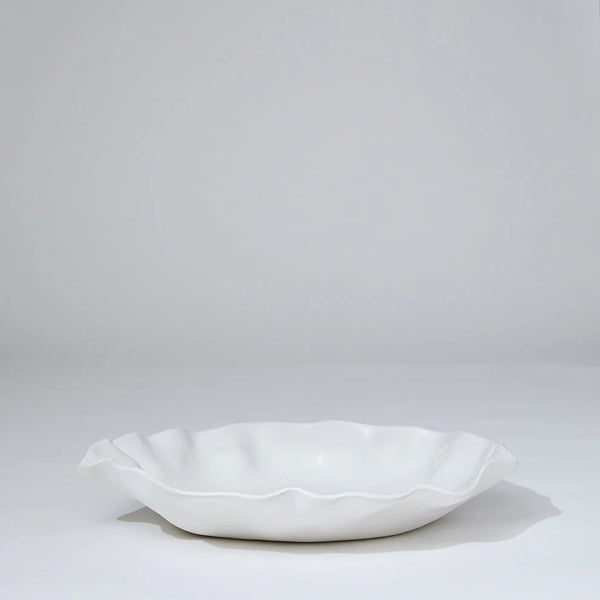 RUFFLE ROUND PLATTER XL in Snow White from Marmoset Found