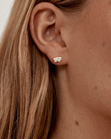 By Charlotte Dream Lover Heart Stud Earrings in 18K Gold Vermeil