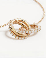 By Charlotte Entwined Hearts Necklace in 18K Gold Vermeil