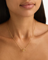 By Charlotte Entwined Hearts Necklace in 18K Gold Vermeil