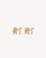 By Charlotte Forever More Bow Stud Earrings in 18K Gold Vermeil