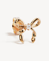 By Charlotte Forever More Bow Stud Earrings in 18K Gold Vermeil