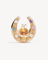 By Charlotte Lucky Horseshoe Stud Earring in 18K Gold Vermeil