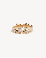 By Charlotte You Have My Heart Band Ring in 18K Gold Vermeil